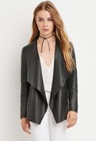 Forever21 Draped Faux Leather Jacket