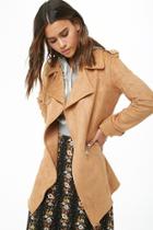 Forever21 Longline Faux Suede Moto Jacket