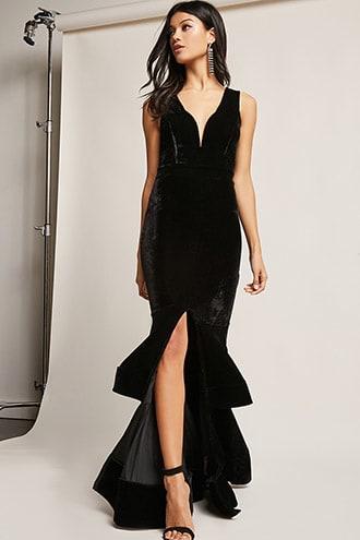 Forever21 Tiered Velvet Gown