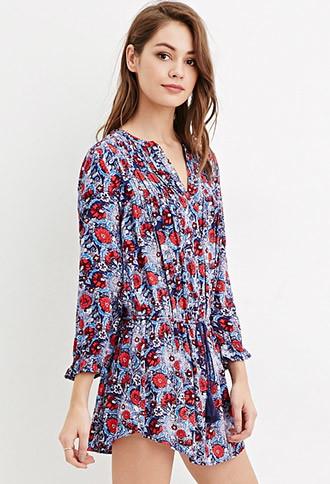 Forever21 Women's Abstract Floral Tunic