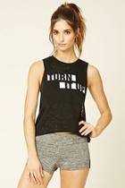 Forever21 Women's  Active Burnout Graphic Tank