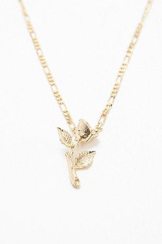 Forever21 Rose Charm Layered Necklace