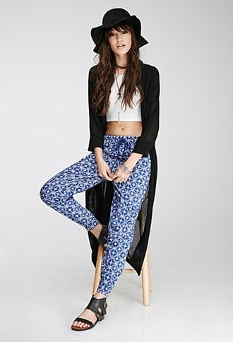 Forever21 Abstract Floral Print Pants