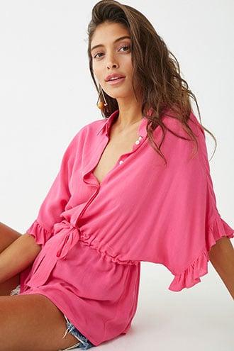 Forever21 Ruffled Dolman Top