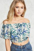 Forever21 Contemporary Tropical Crop Top