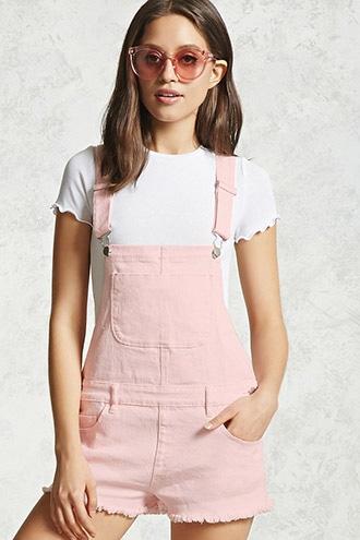 Forever21 Frayed Hem Overall Shorts