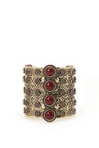 Forever21 Brick & Gold Faux Stone Etched Cuff