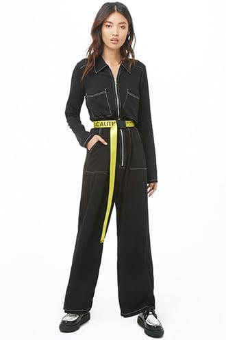 Forever21 Contrast Stitch Jumpsuit