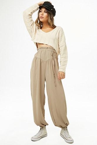 Forever21 Ruffle-trim Harem Pants
