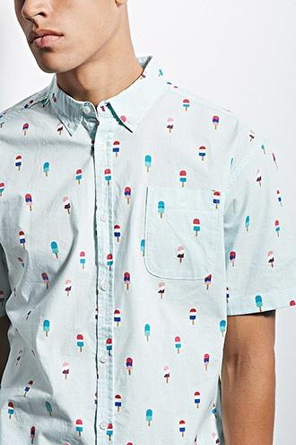 Forever21 Alpha Beta Popsicle Print Shirt