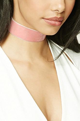 Forever21 Blush Velvet Band Choker