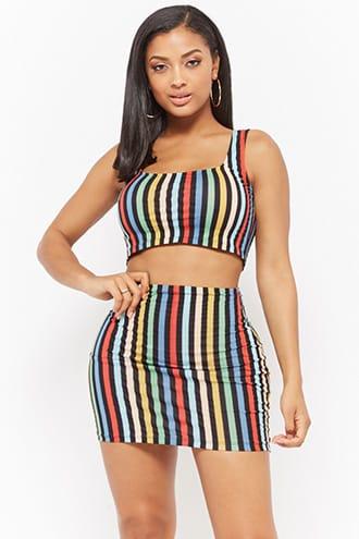 Forever21 Motel Striped Mini Skirt