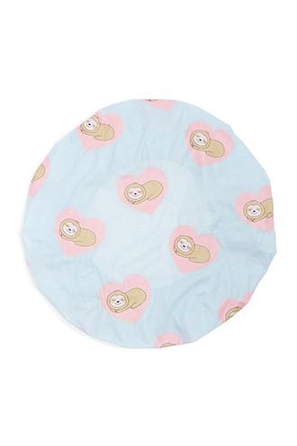 Forever21 Soshadey Sloth Heart Print Shower Cap