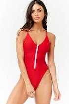 Forever21 Zippered One-piece Swimsuit