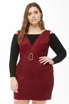 Forever21 Plus Size Faux Suede Buckle Dress