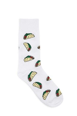 Forever21 Men Taco Graphic Crew Socks
