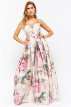 Forever21 Floral Surplice Gown