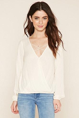 Forever21 Strappy Surplice Top