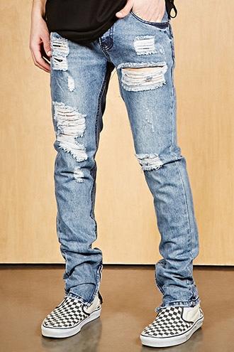 Forever21 Young & Reckless Zippered Jeans