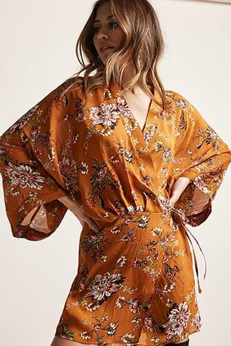 Forever21 Floral Print Wrap Dress