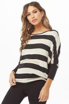 Forever21 Striped Brushed-knit Top