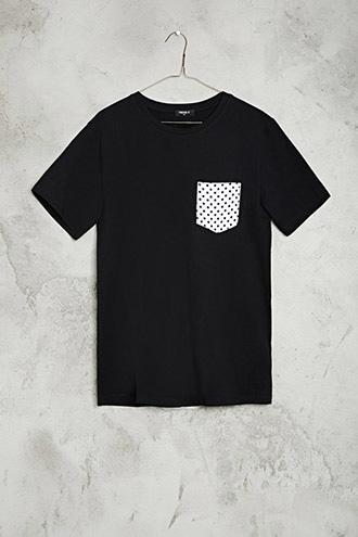 21 Men Men's  Polka-dot Pocket Tee