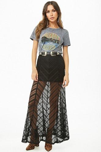 Forever21 Open-knit Maxi Skirt