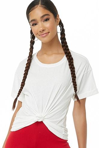 Forever21 Cuffed Short Sleeve Tee