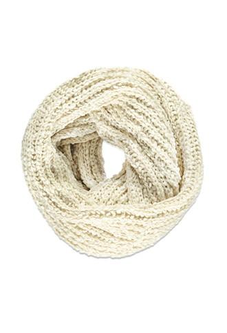 Forever21 Purl Knit Infinity Scarf (cream/oatmeal)