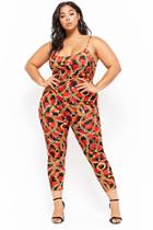 Forever21 Plus Size Checkered Chain Print Jumpsuit