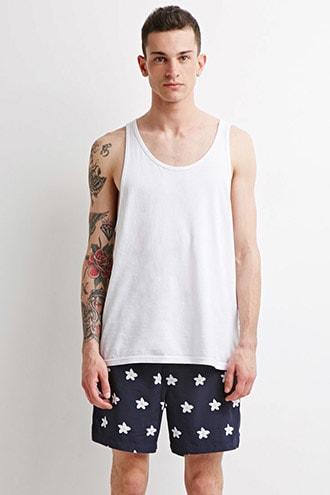 Forever21 Daisy Swim Trunks