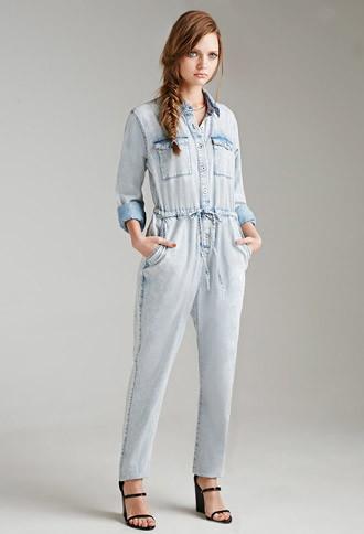 Forever21 Evil Twin Denim Jumpsuit