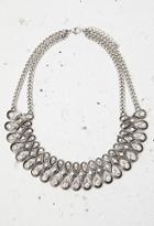 Forever21 Rhinestone Statement Necklace (b.silver/clear)