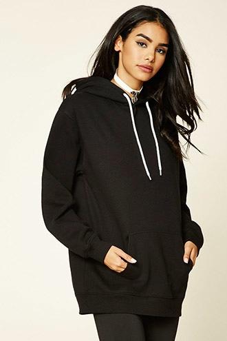 Forever21 Women's  Heathered Fleece Hoodie