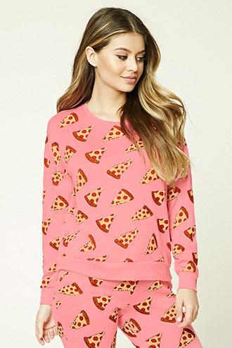 Forever21 Pizza Print Pj Top