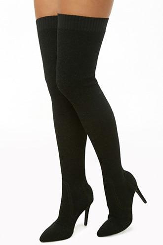 Forever21 Privileged Thigh-high Sock Boots