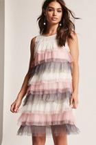 Forever21 Tiered Tulle Contrast Dress