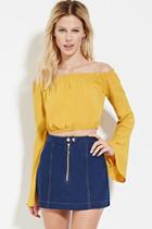 Forever21 Women's  Ruffled Off-the-shoulder Top