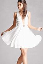 Forever21 Plunging Self-tie Flared Dress