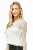 Forever21 Fuzzy Open-knit Top
