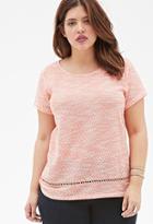 Forever21 Plus Size Marled Chain-trimmed Top