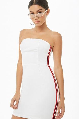 Forever21 Side Stripe Tube Dress