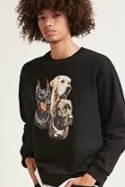 Forever21 Dog Graphic Sweater