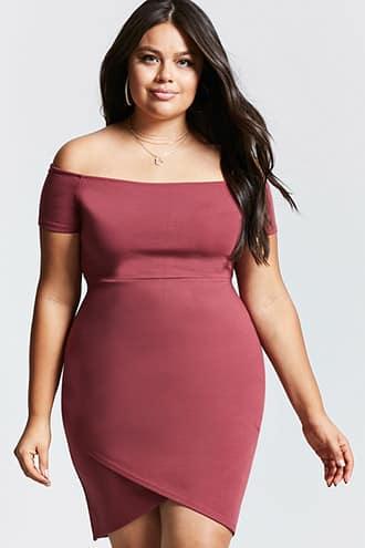 Forever21 Plus Size Tulip Hem Sheath Dress