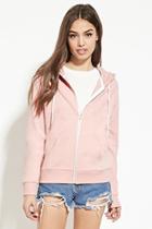 Forever21 Plus Women's  Pink Classic Zip-up Hoodie