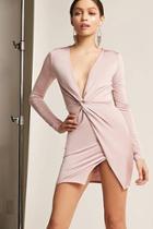 Forever21 Plunging Twist-front Tulip Dress