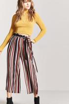 Forever21 Striped Cropped Wide-leg Pants