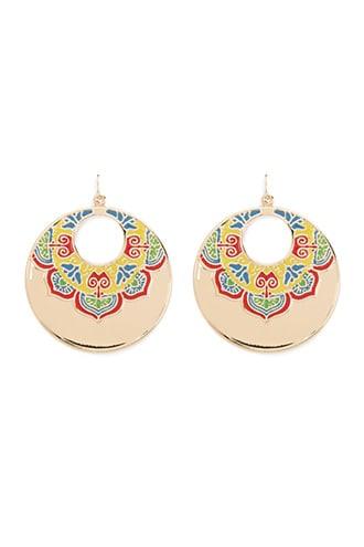 Forever21 Colorful Disc Drop Earrings