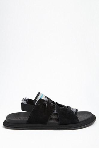 Forever21 Coolway Lace-up Slingback Sandals