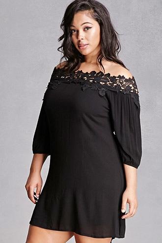 Forever21 Plus Size Crochet Mini Dress